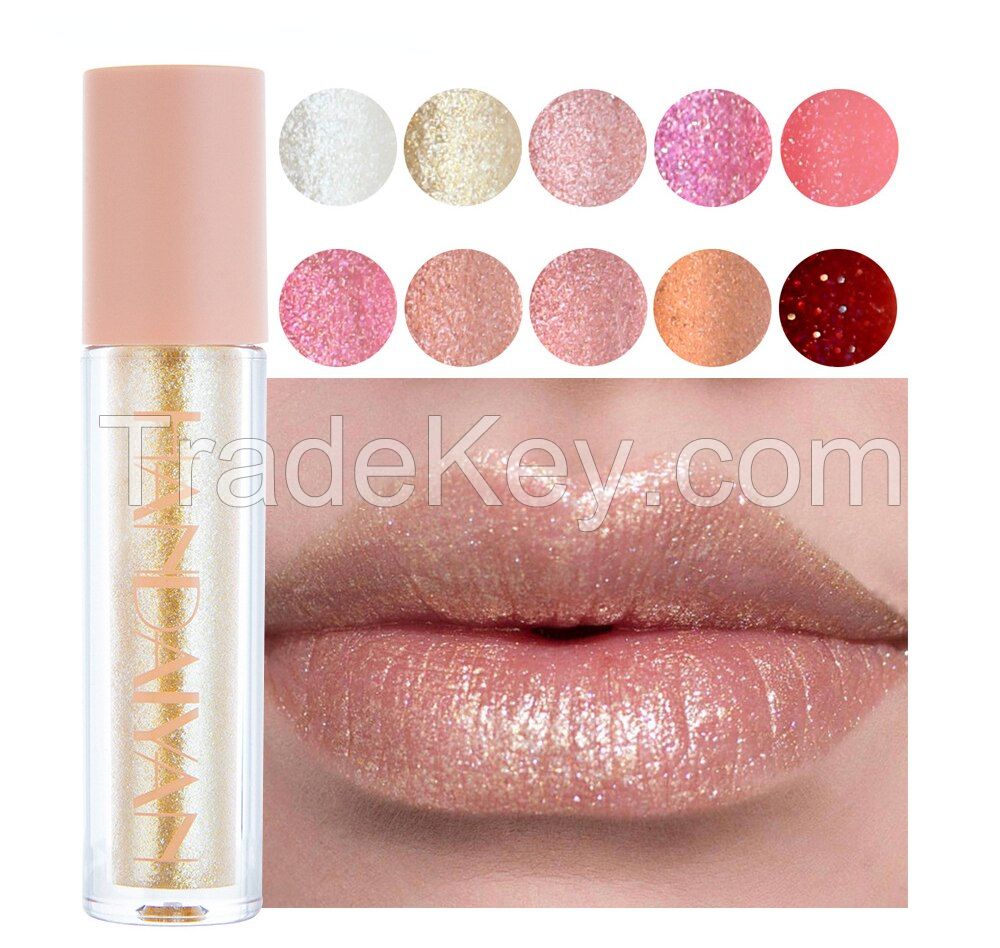 Glossy Liquid Lipstick Set Kits for Women,Super Lustrous Moisturizing High Shine Lip Gloss with Diamond Pearl Shimmer