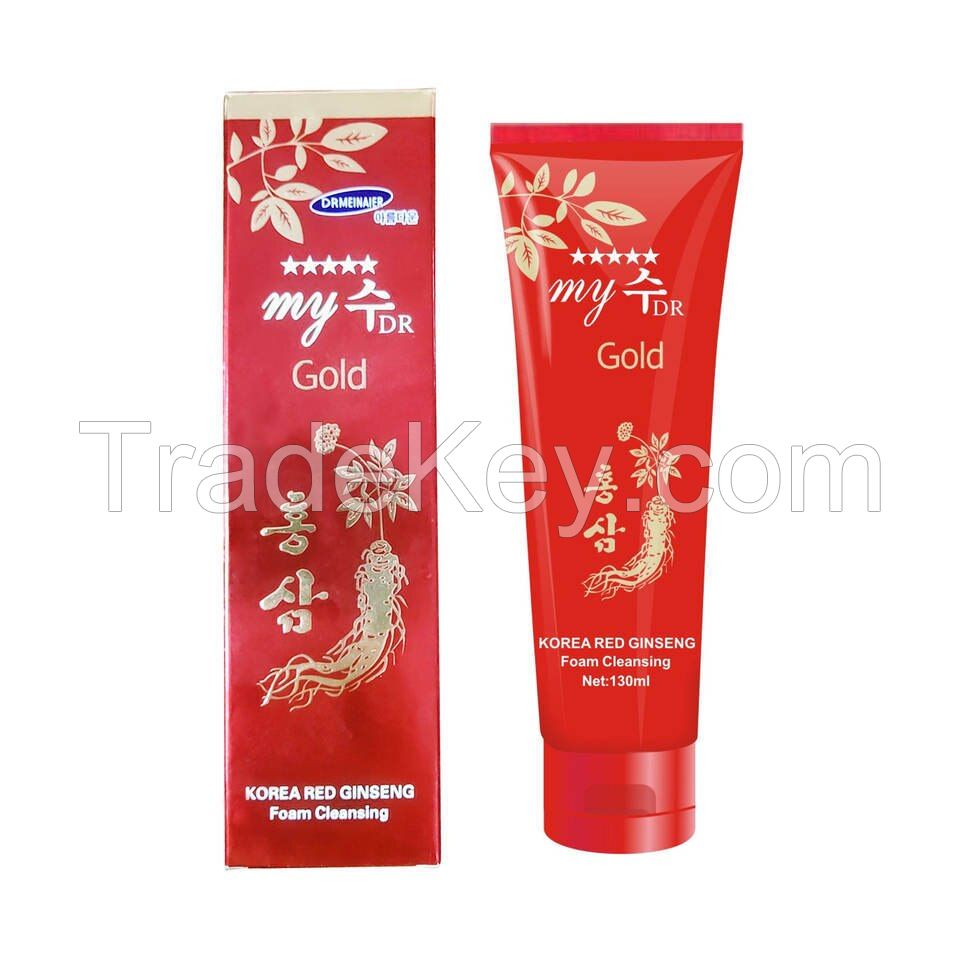 Deep Cleansing Moisturizing Brightening Facial Cleanser with Korean Red Ginseng Extract for Acne Control and Oil Balance