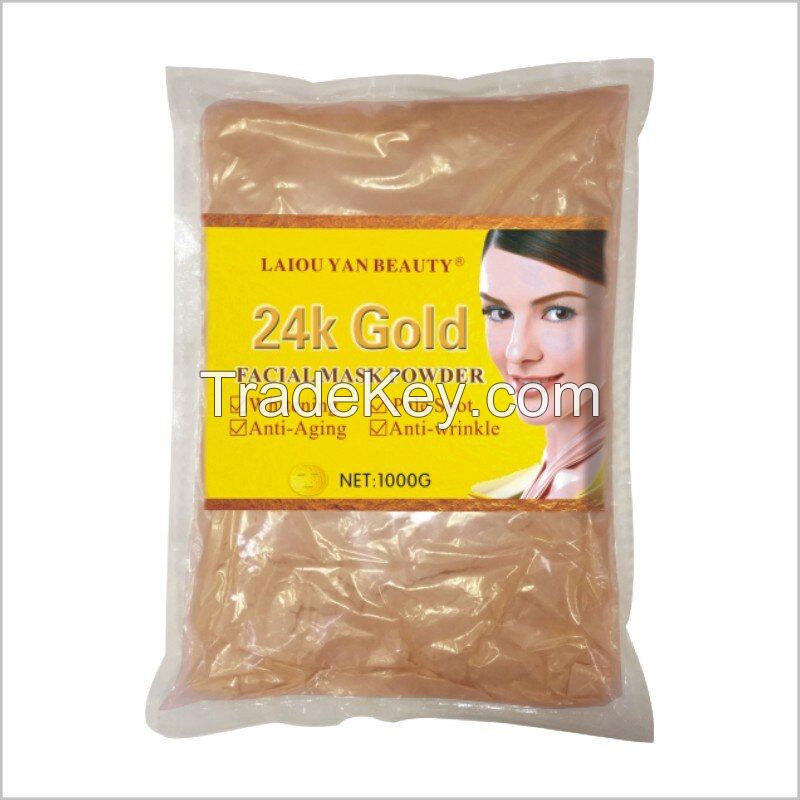 24K Gold Anti Aging Peel-off Powder Face Mask for Facials