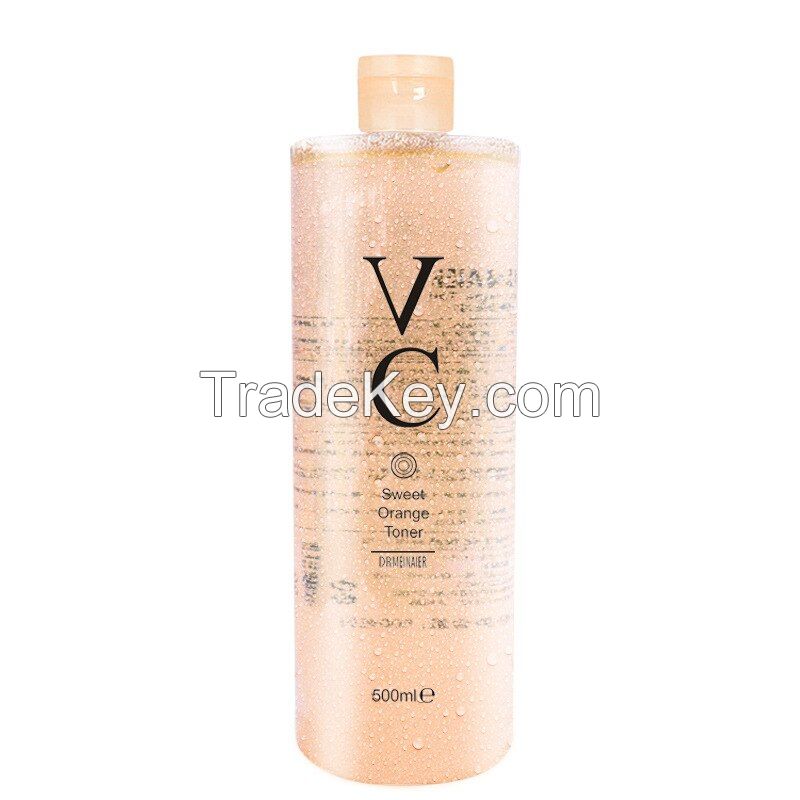 Alcohol-Free Gentle Daily Exfoliating Organic Vitamin C Facial Toner with Hyaluronic Acid