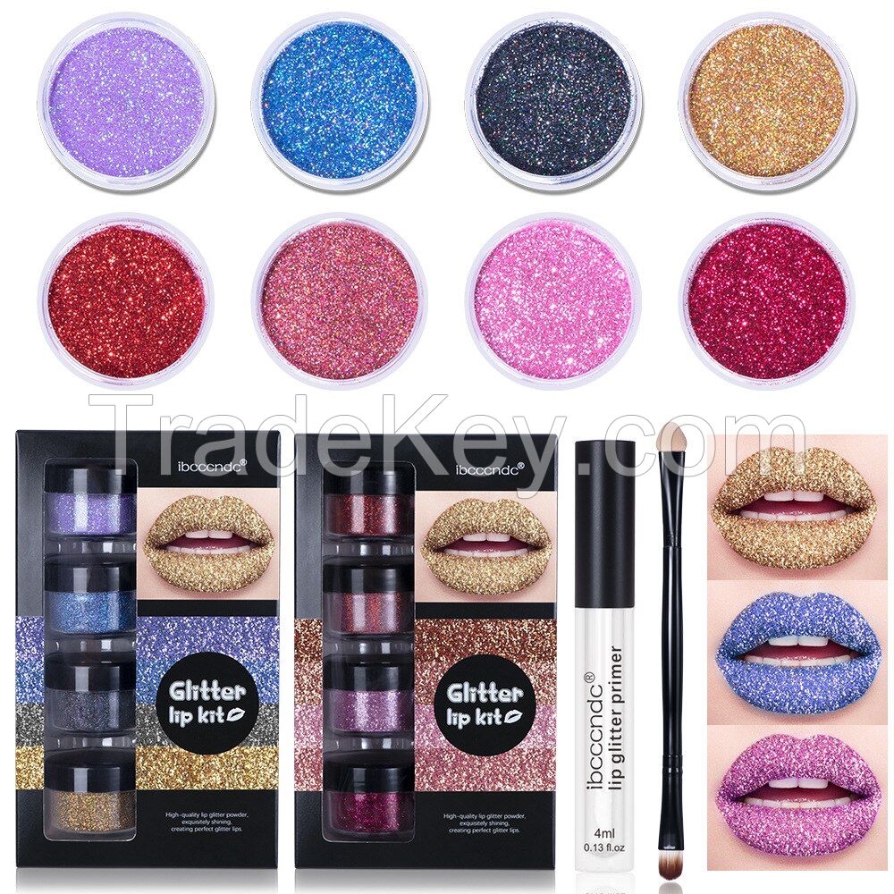 Glitter Liquid Lipstick Long Lasting Lip Set Kit Glossy Metallic Shimmer Waterproof Lipstick Lip Gloss for Women