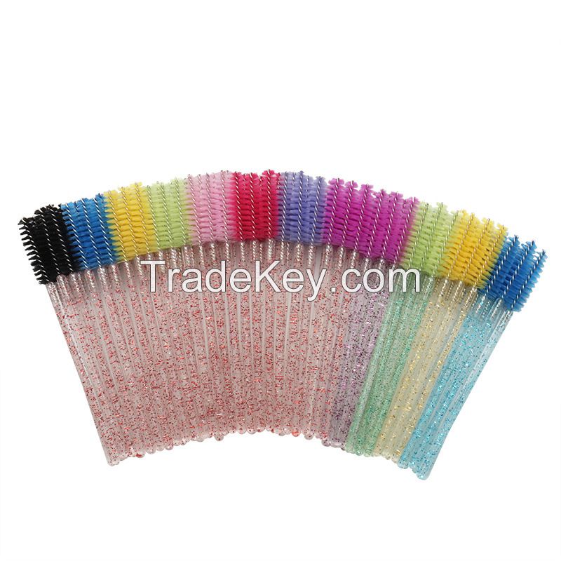 Makeup Brushes Applicators,Disposable Eyelash Brush Crystal Mascara Wands,Spoolies for Eyelash Extensions