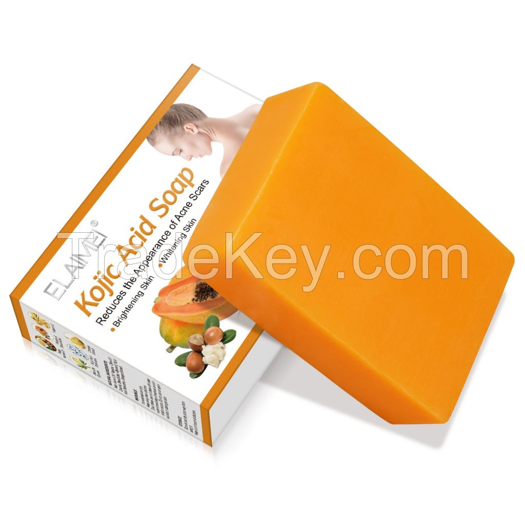 Papaya Extract Kojic Acid Soap Bar for Skin Lightening, Gentle Bath Soap Bar for Women