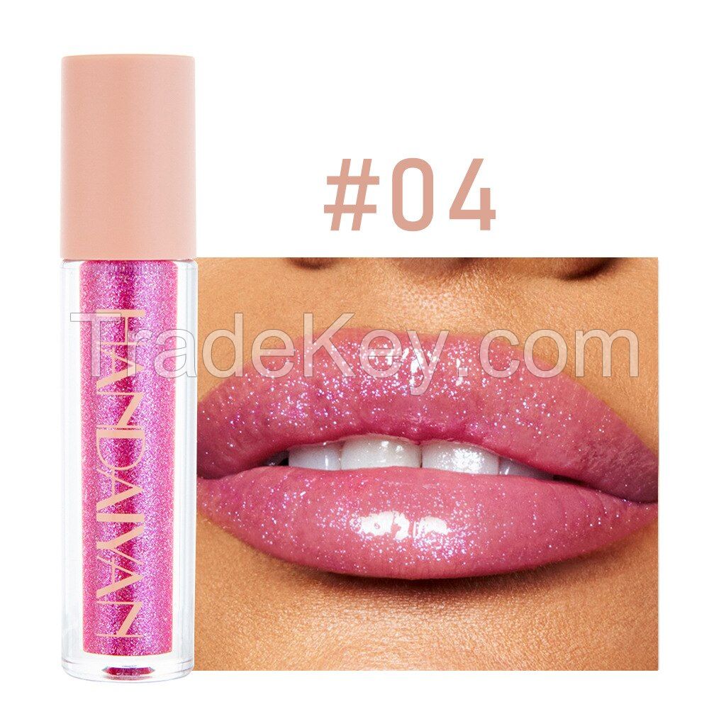 Glossy Liquid Lipstick Set Kits for Women,Super Lustrous Moisturizing High Shine Lip Gloss with Diamond Pearl Shimmer