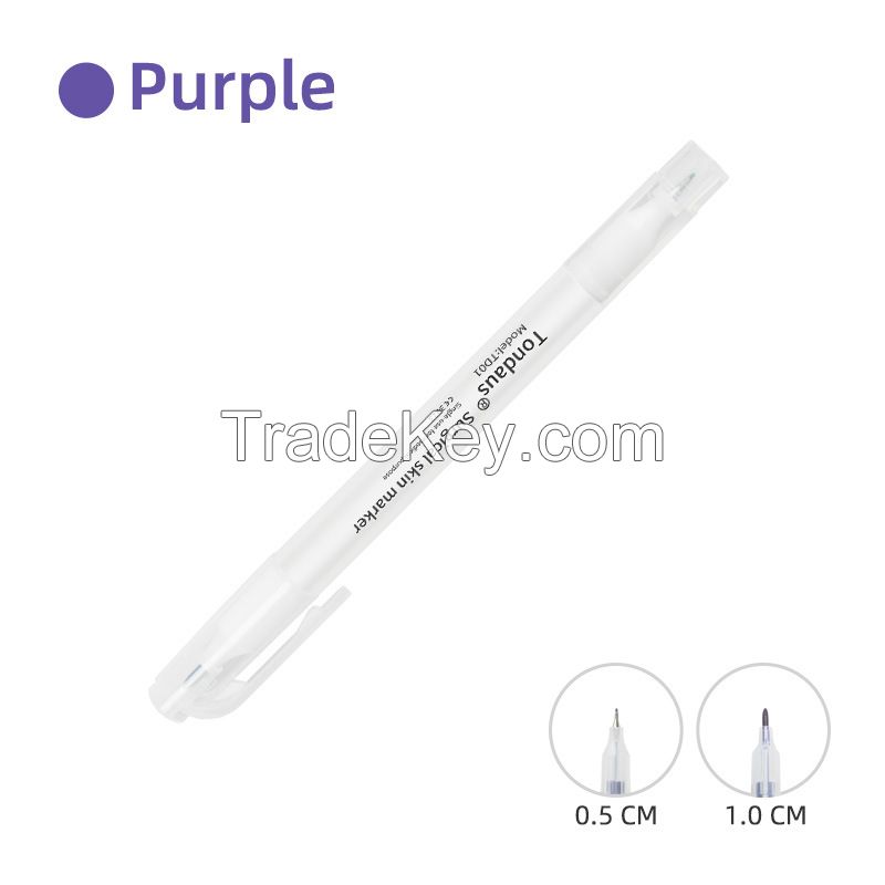 Professional Surgical Tip Skin Marker Pen Sterile Tattoo Stencil Markers Pen for Eyebrow,Lips,Skin