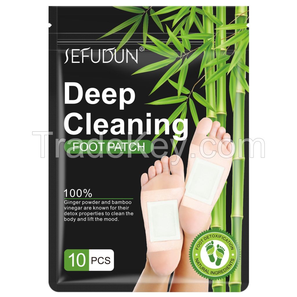 Bamboo Charcoal and Wormwood Deep Cleansing Detox Foot Patches Body Cleansing Pads To Remove Toxins