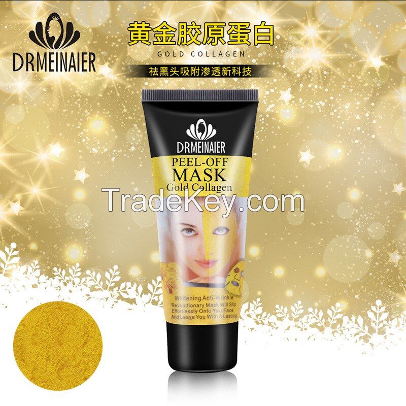 Blackhead Remover Mask,24k Gold Gel Vegan Collagen Peel Off Face Mask for Men and Women
