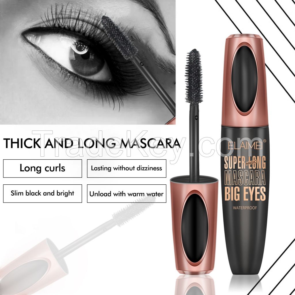 Waterproof, Non-Smudge, Black Volumizing and Lengthening Mascara with Magic Effect