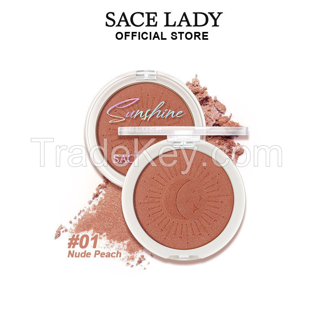 Cruelty-Free Sunshine Baked Nude Powder Blush with Fine Texture for Natural Nude Makeup