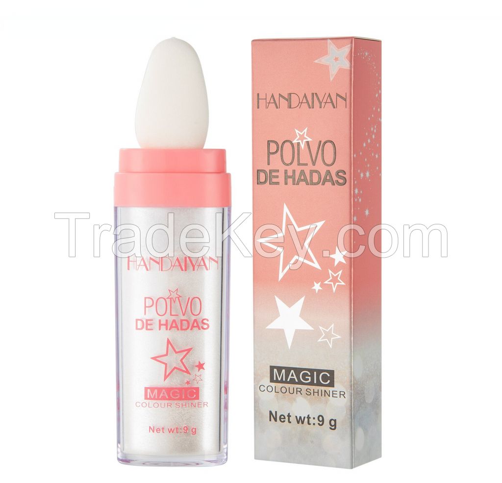 Face High Gloss Sparkle Highlighter Makeup Stick,Polvo De adas Body Face Glitter Highlighter Powder Makeup