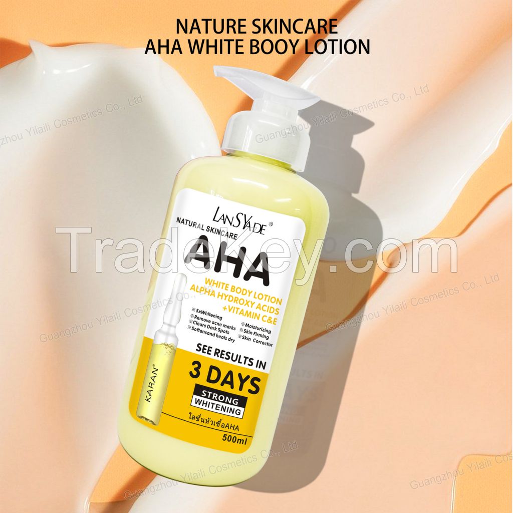 Effective Daily Moisturizer Hydrates and Exfoliates,Anti-Aging Skin Care Revitalizing Body Lotion with Alpha Hydroxy Acid