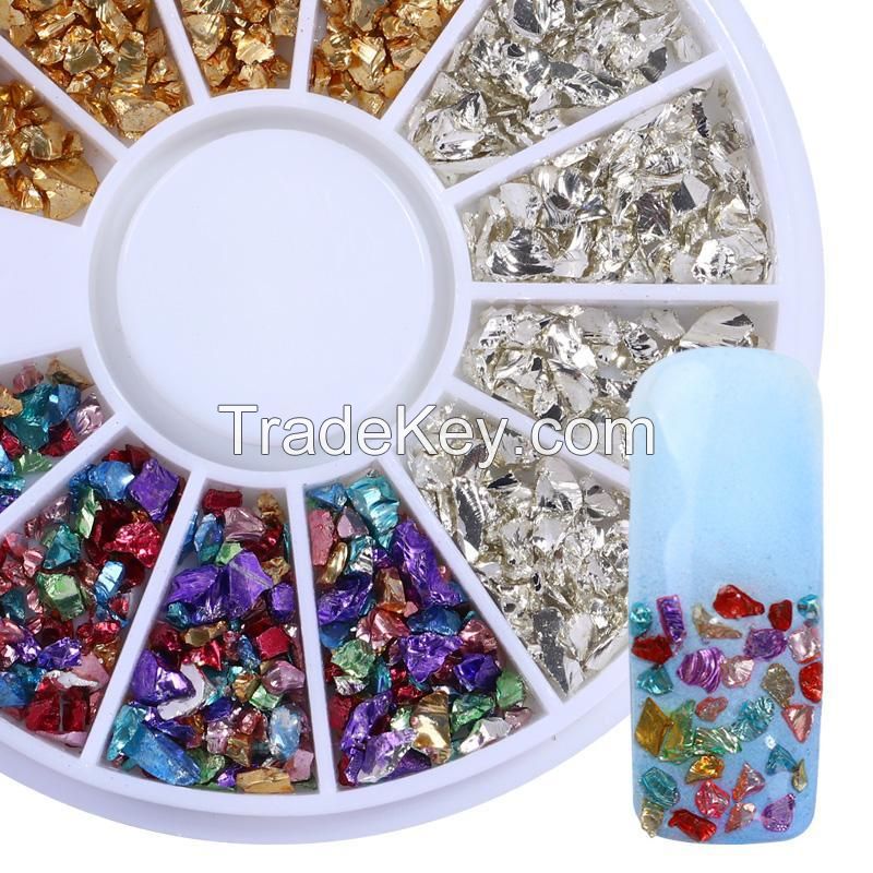 Manicure Decoration Accessories Disc Nail Glitter Rhinestone Crystal Gems Jewelry Bead