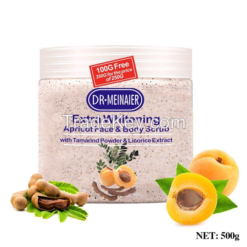 Apricot Body Scrub Exfoliating Cleanser for Face and Body Moisturizing with Tamarind Powder & Licorice Extract