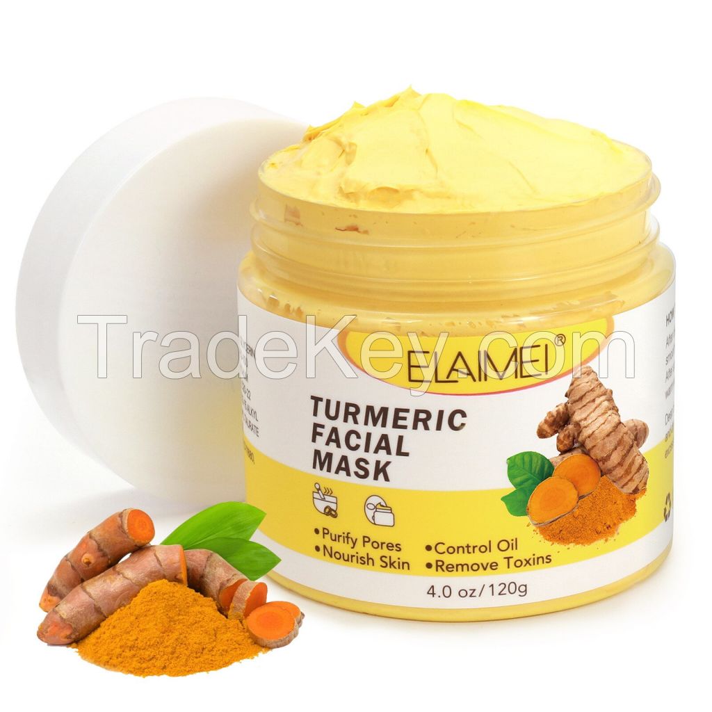 Effective Turmeric Mud Clay Mask for Blackheads and Pores for Face Skin Care