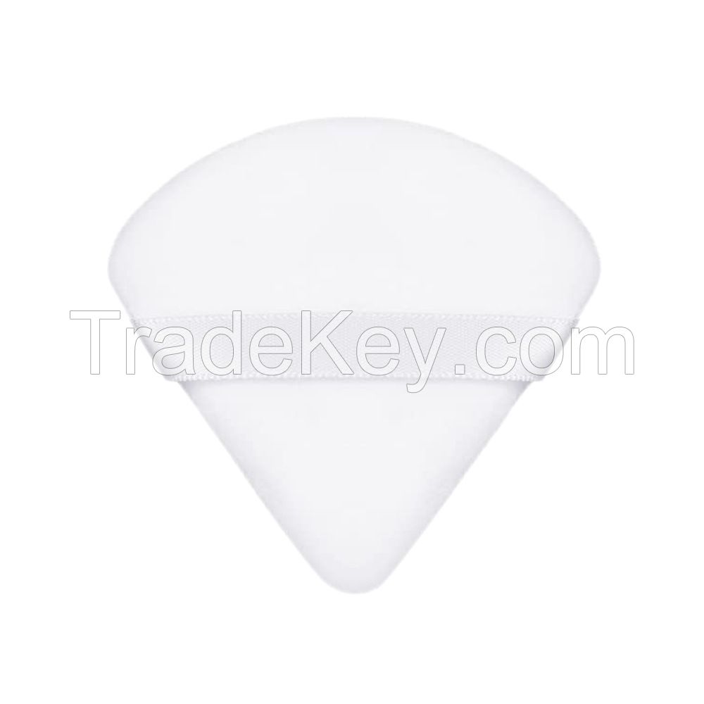 Powder Puff Face Soft Triangle Makeup Puff for Loose Body Powder,Wedge Shape Velour Cosmetic Sponge for Contouring