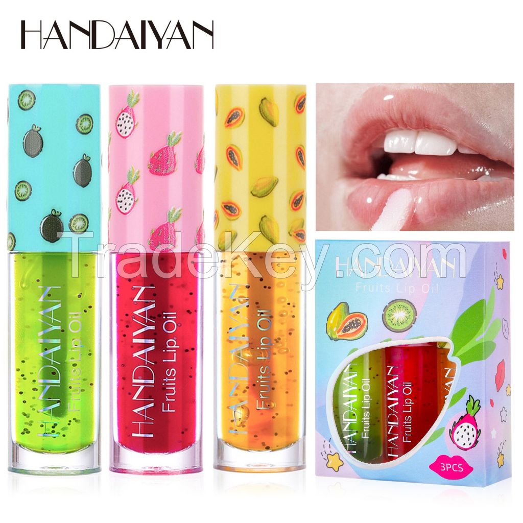 Jelly Liquid Lipstick Moisturizing Lip Glow Oil Plumping Hydrating Glass Finish Fruits Lip Oil for Dry Lips