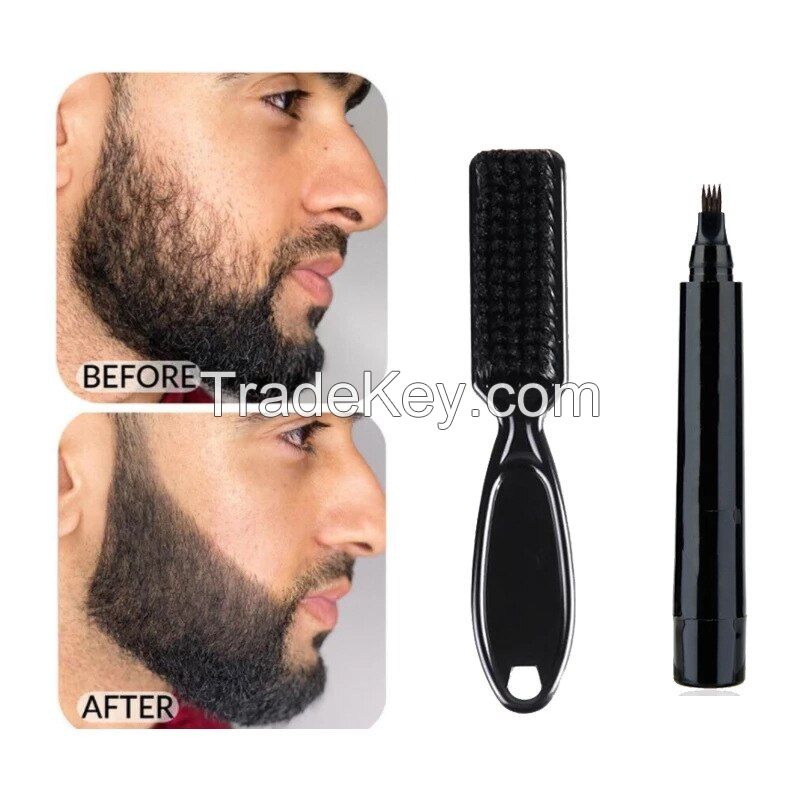 Beard Pencil Filler for Man,Barber Styling Pencil with Brush