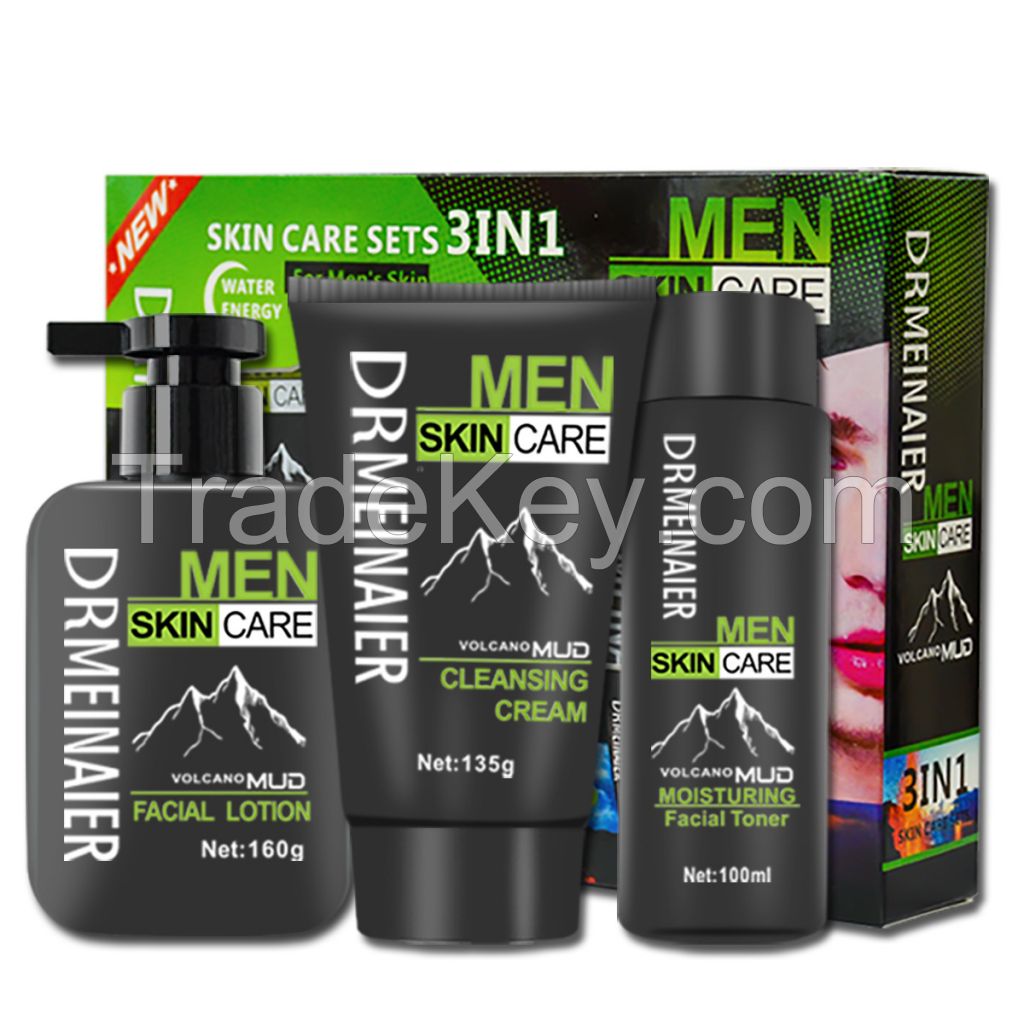 Men&#039;s Essential Skin Care Routine,Cleansing, Moisturizing, Brightening 4 IN 1 Facial Skin Care Set for Men