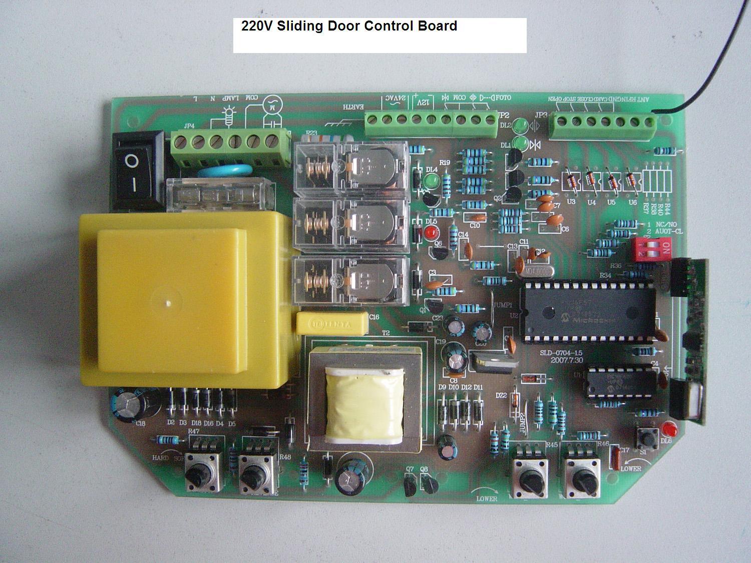 sliding door control board