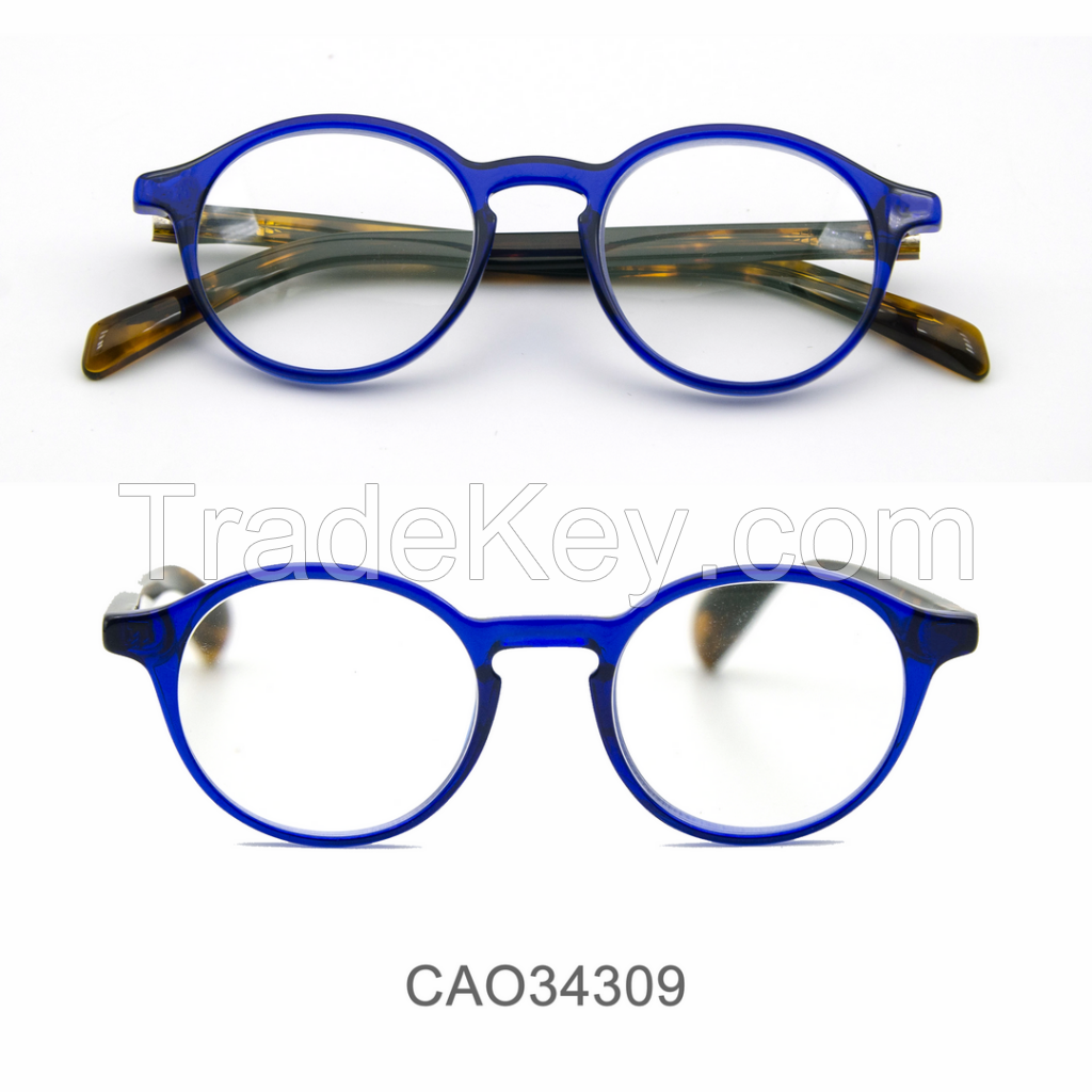 CA34309-High-Quality Fashion Injection Acetate Eyeglass Frame of Men or Women