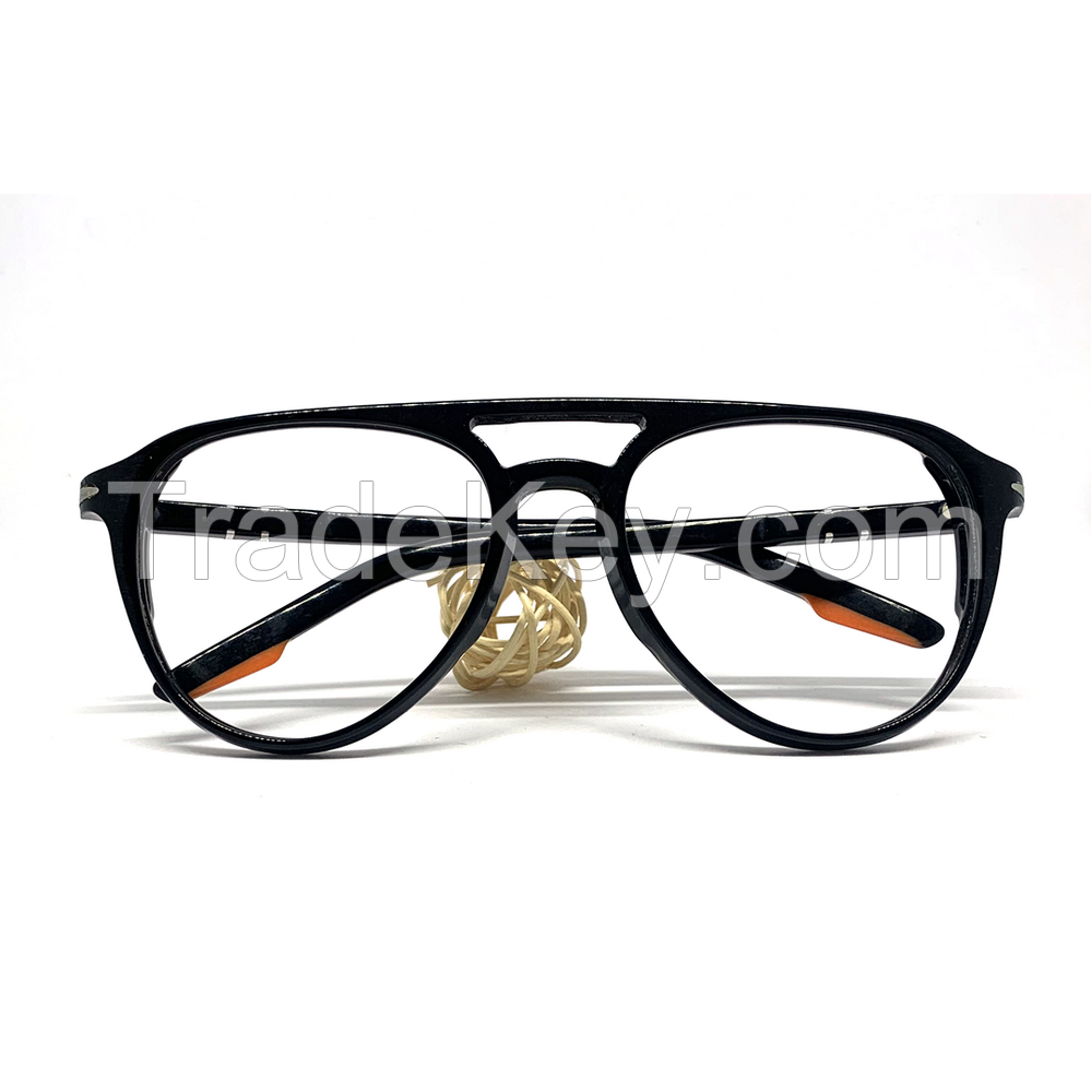ACO34324-Italy Design Acetate Spectacle Glasses with titanium hinge Optical Glasses Frames For Men For Women