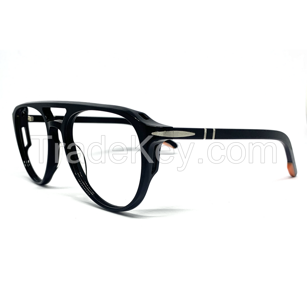 ACO34324-Italy Design Acetate Spectacle Glasses with titanium hinge Optical Glasses Frames For Men For Women