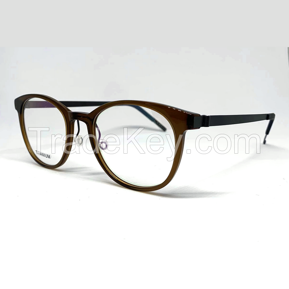 TIO34336 - High Quality Pure Titanium Frames with Acetate temple , classic style  Eye Glasses For Men Women TO34336