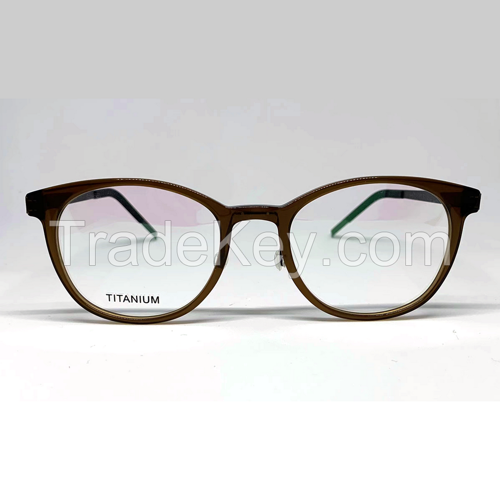 TIO34336 - High Quality Pure Titanium Frames with Acetate temple , classic style  Eye Glasses For Men Women TO34336