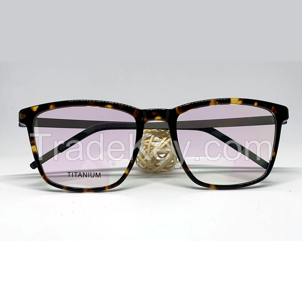 TIO34335-High Quality Pure Titanium Frames with Acetate temple , classic  style Eye Glasses For Men Women TO34335 By HOYAN(SHENZHEN) OPTICAL CO., LTD