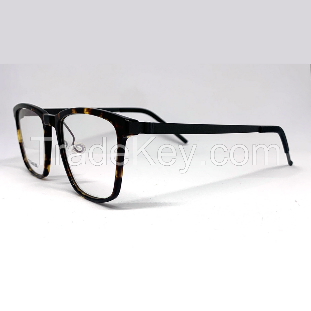 TIO34335-High Quality Pure Titanium Frames with Acetate temple , classic style  Eye Glasses For Men Women TO34335