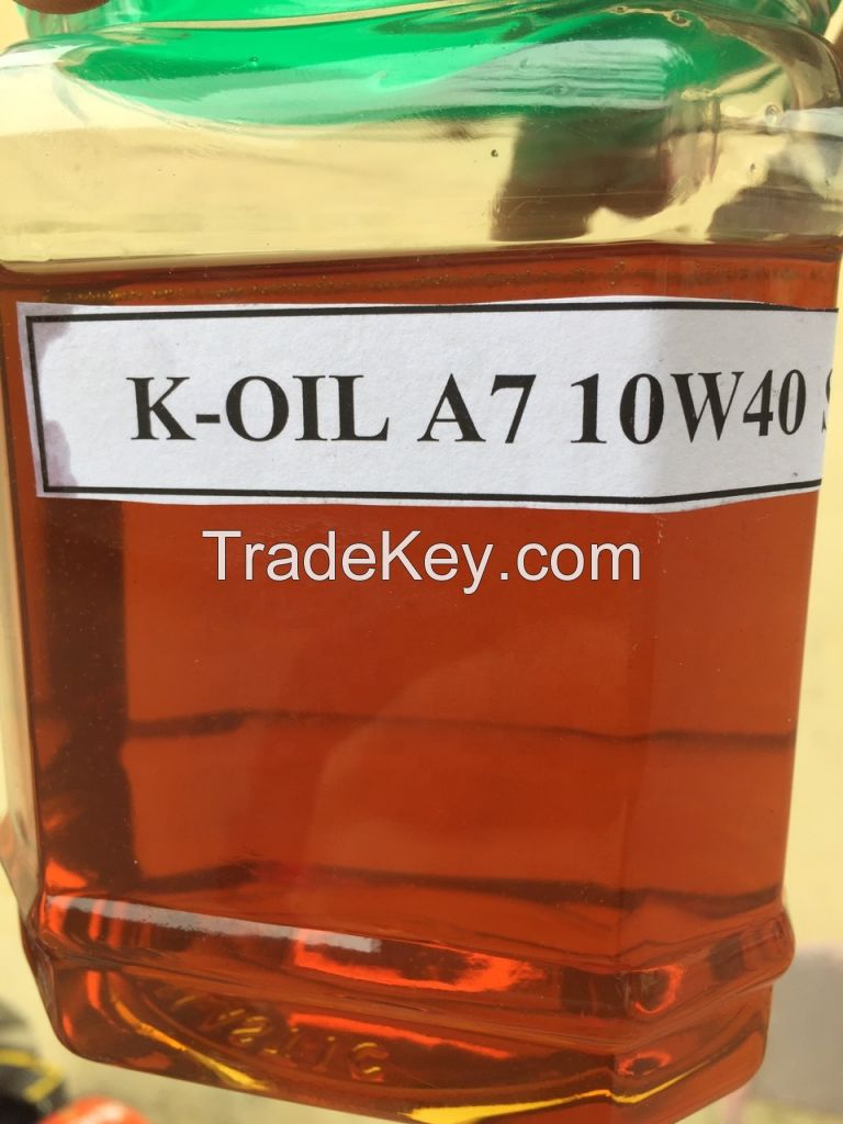 K-Oil A7 motorcycle oil SAE 10W40 API SN/CF outstanding performance engine oil cheap price for industrial use Korea