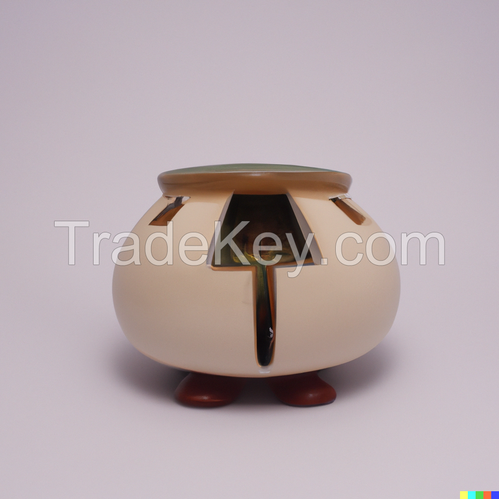 Ceramic Aromatherapy Burner Egg Brown
