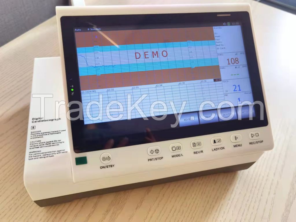 Color Display Portable Use Maternal Fetal Monitor Ctg Machine