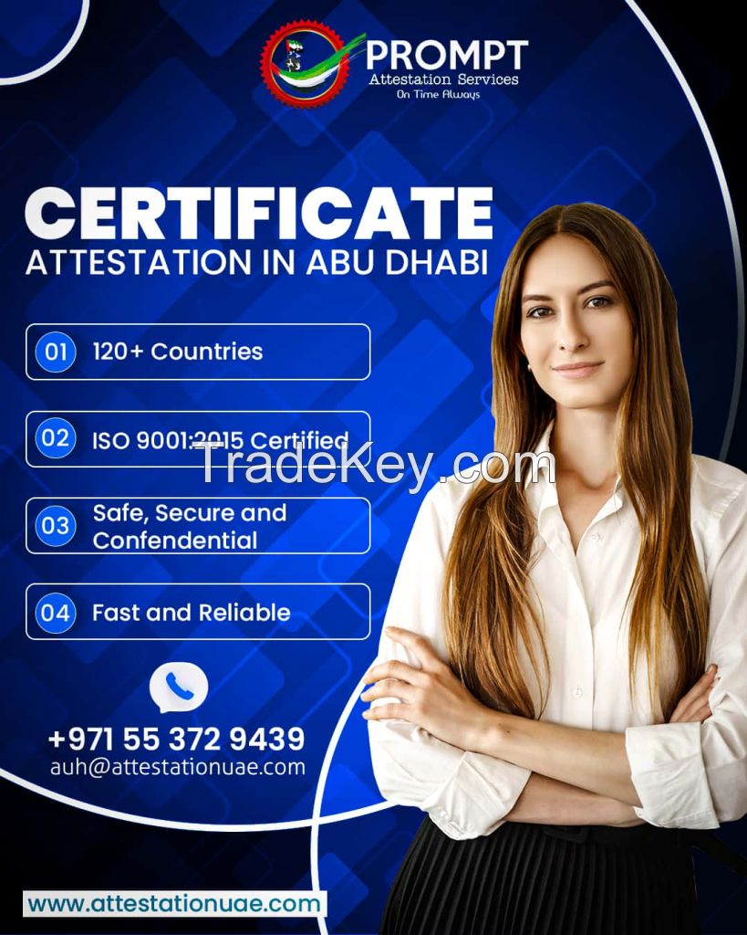 Attestation Services in Abu Dhabi