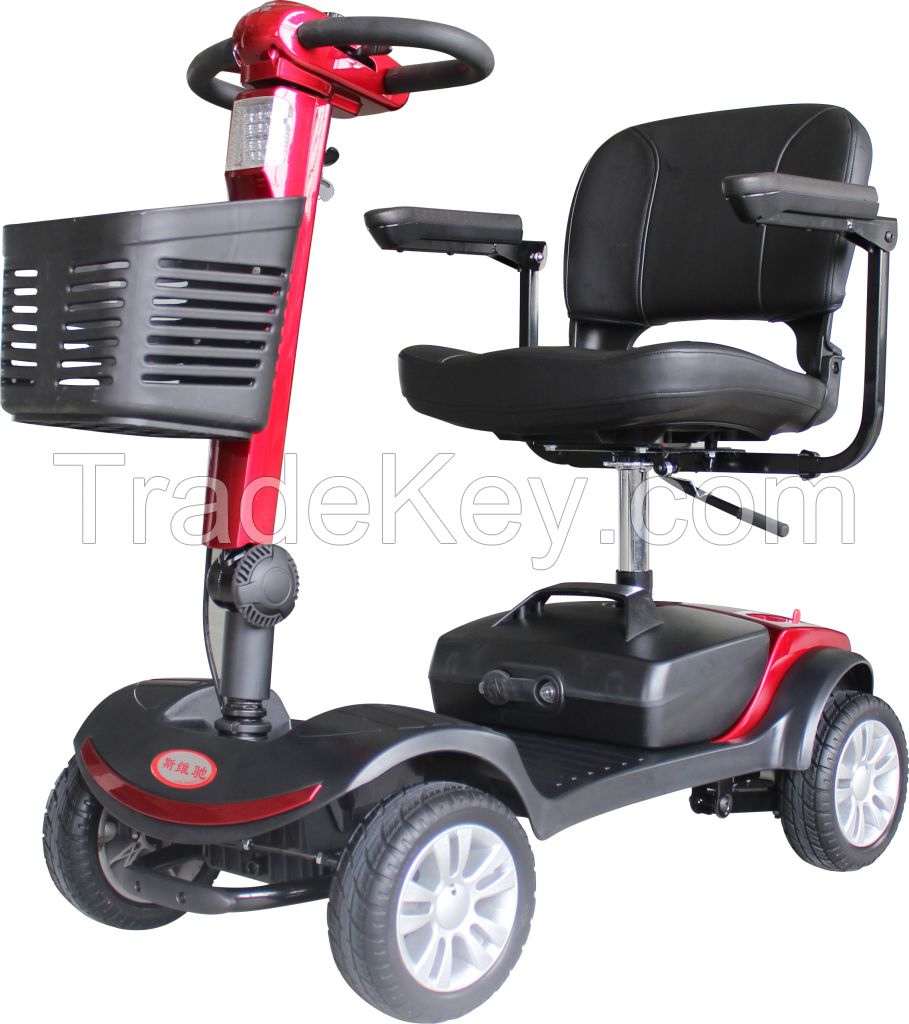 Folding Elderly Four Wheels Electric Scooter Lithium Battery Folding Mobility Scooter