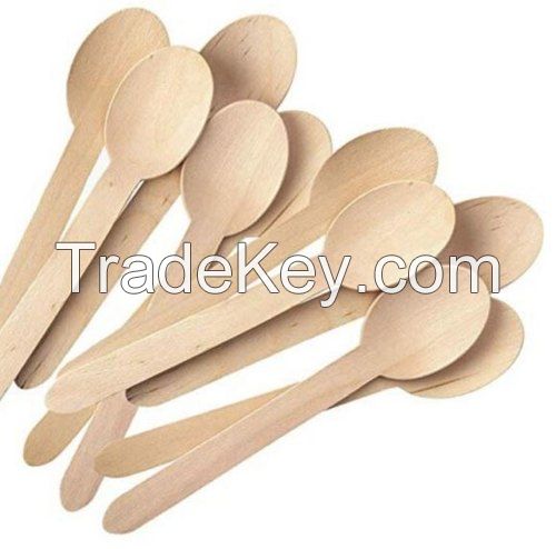 Wholesale Forks Spoons Knives Set Single use Wooden Cutlery 3 In 1 Disposable Wooden Cutlery Camping Travelling