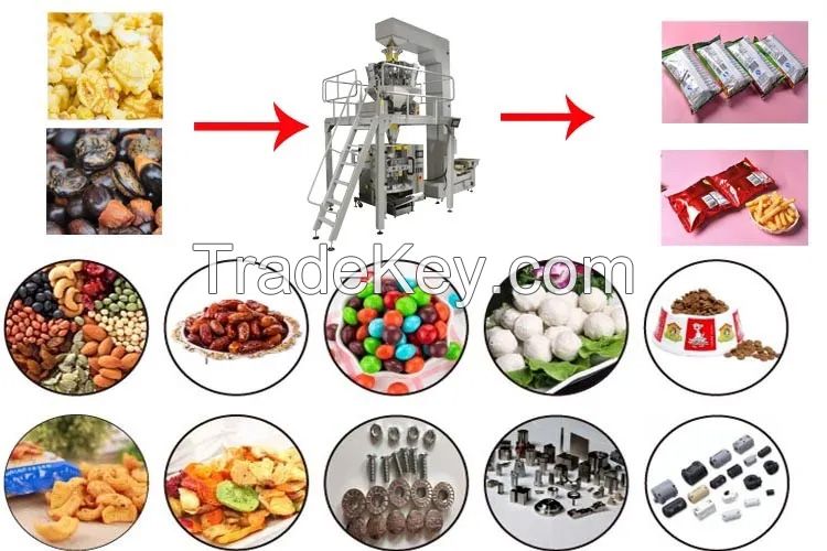 KEFAI Automatic Multi Head Weigher Granule Food Sugar Packing Machine