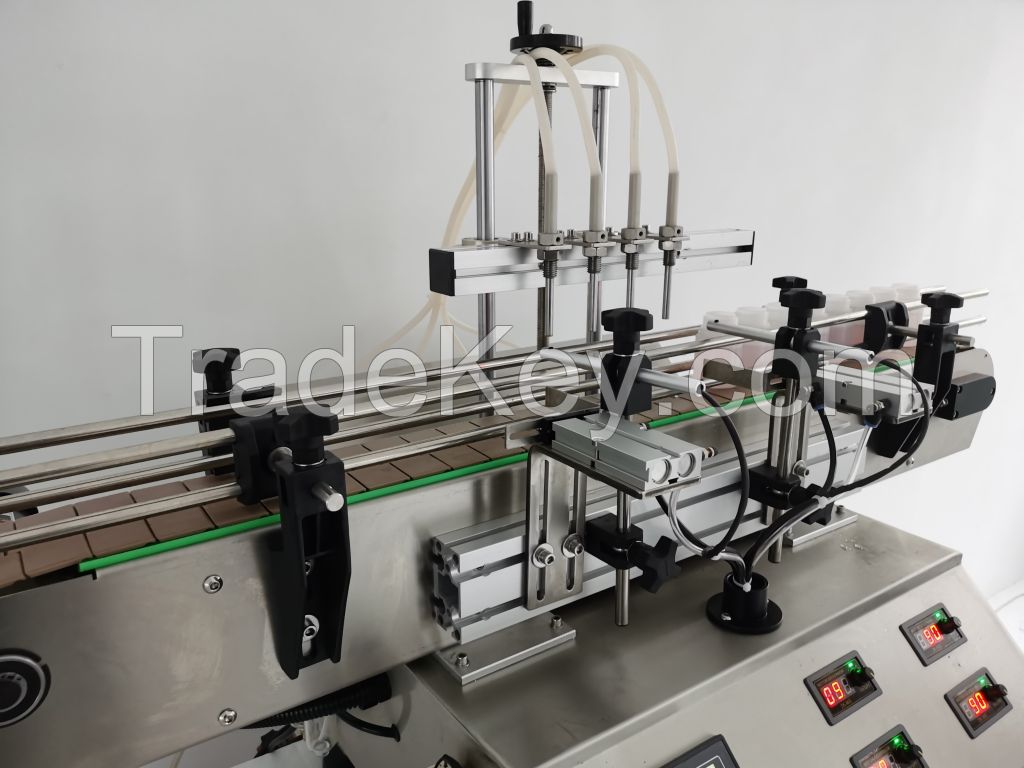 Kefai Automatic Small Scale Reagent Pharmaceutical Liquid Bottle Tabletop Four Head Filling Machine