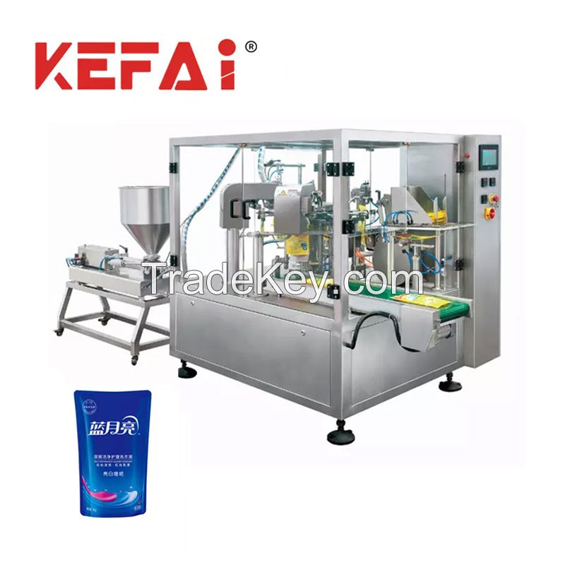 Kefai Automatic Rotary Laundry Liquid Detergent Doypack Filling Packing Machine