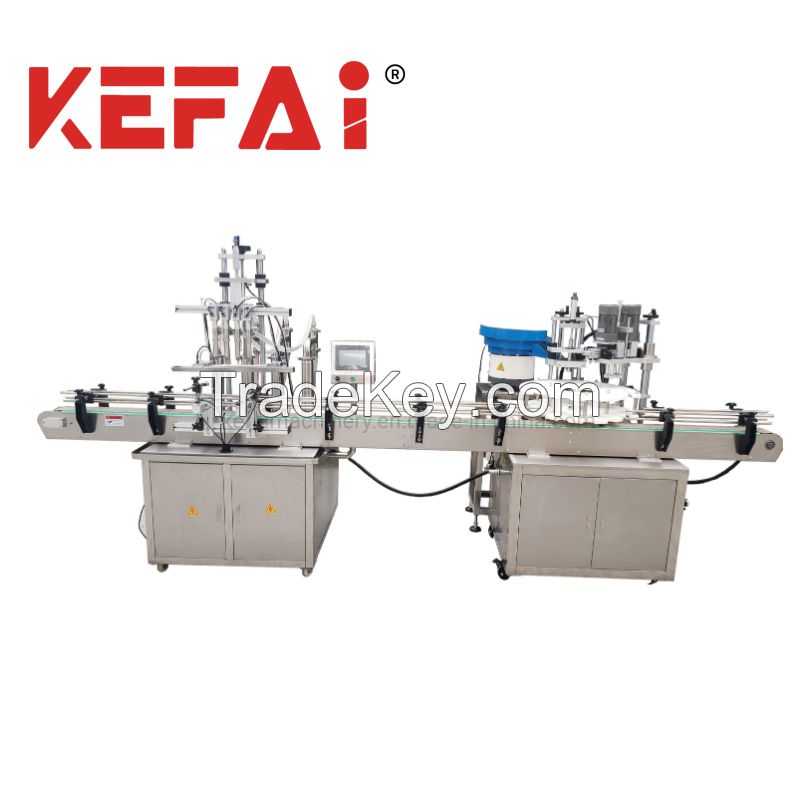 Kefai 4 Head Automatic Liquid Beverage Drinking Water Bottle Filling Capping Machine