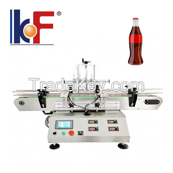 KEFAI Automatic Small Scale Reagent Pharmaceutical Liquid Bottle Tabletop Four Head Filling Machine