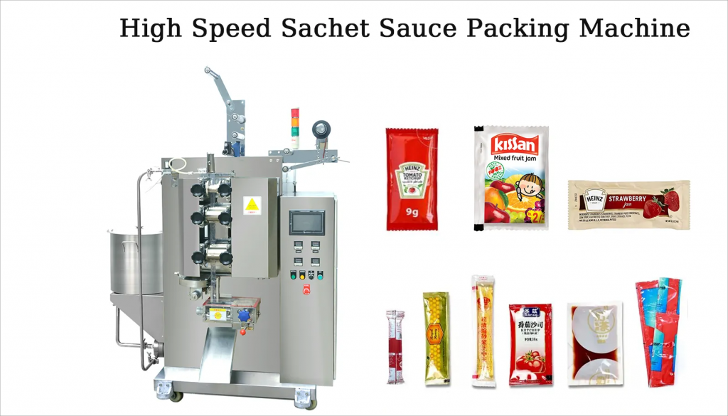 KEFAI Automatic High Speed Sachet Pouch Vertical Packing Sealing Machine tomato sauce Jam Liquid Paste Food Packaging Machine