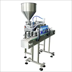 KEFAI Upgrade Automatic Liquid Paste Filling Machine With Conveyor 500ml Sport Energy Drink Single Head Filling Machine