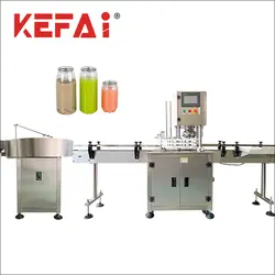 KEFAI Automatic Beverage Juice Liquid Can PET Can Sealing Machine Lid Sealing Can Machine Price