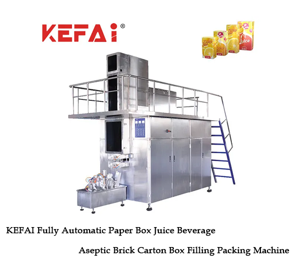 KEFAI automatic aseptic juice milk brick carton 200ml filling machine price