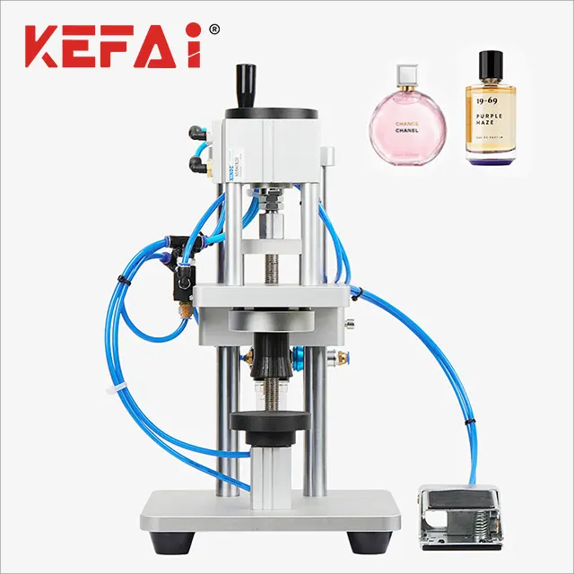 KEFAI hot sale semi-automatic perfume capping machine metal bottle glass bottle capping machine capping machine