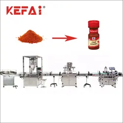 KEFAI 2023 Factory Manufacturer Automatic Bottle Flavor Powder Filling Machine Line