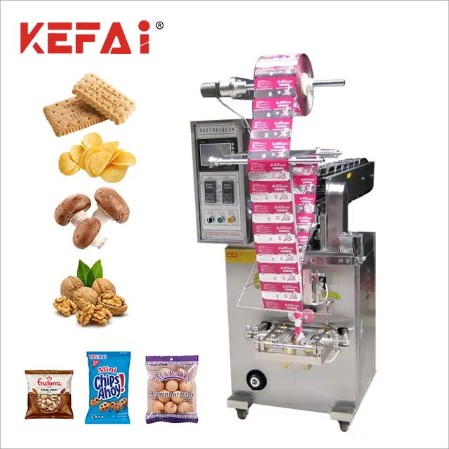 KEFAI high efficiency automatic nut and chip leisure food granule chain bucket packaging machine price