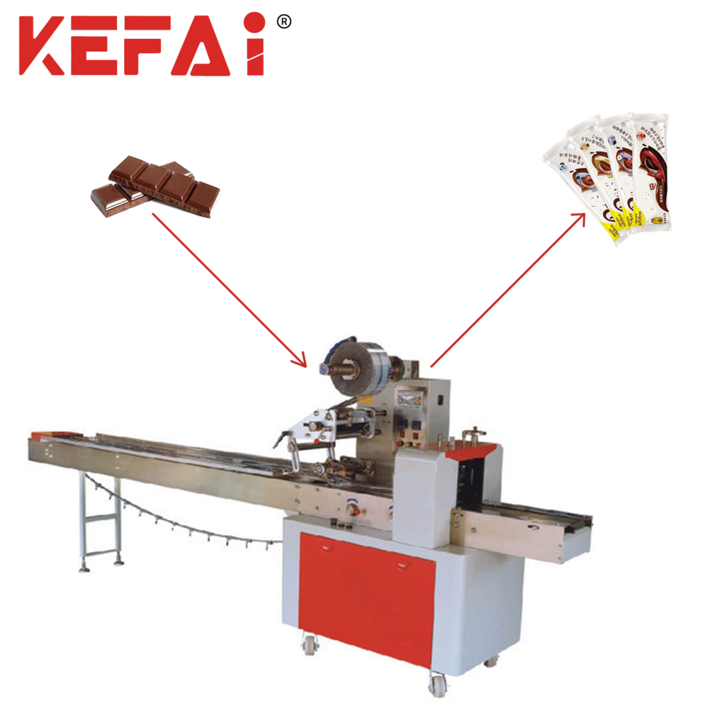 KEFAI Automatic Pillow Vertical Flow Energy Chocolate Protein Bar Packaging Machine Quality Assurance Machine