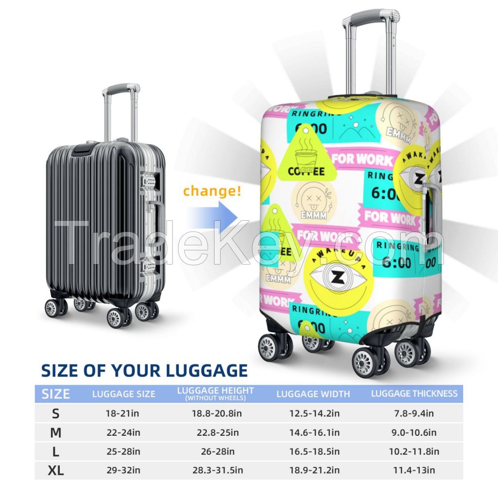 Custom Luggage Cover Personalized Luggage Protector Suitcase Cover for